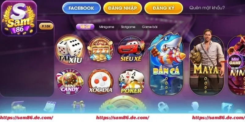 Truy cập cổng để bắt đầu quá trình đăng nhập Sam86